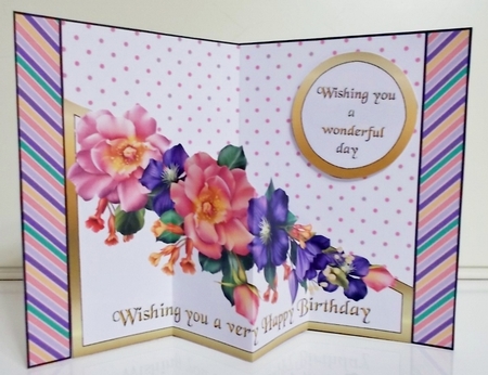 Diagonal pop-out Summer blooms by Pam Stubley