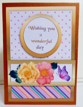Diagonal pop-out Beautiful bouquet by Pam Stubley