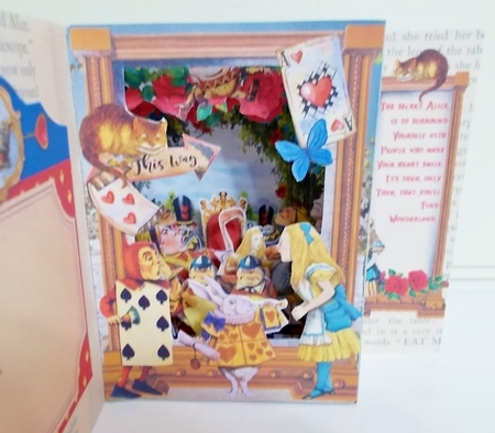 Through the Mirror to Wonderland  Storybook Pop Up Tunnel Card & Envelope Kit by Pam Stubley