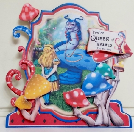 Down the Rabbit Hole with Alice 1 Shaped 6x6 Card & Envelope Kit by Pam Stubley