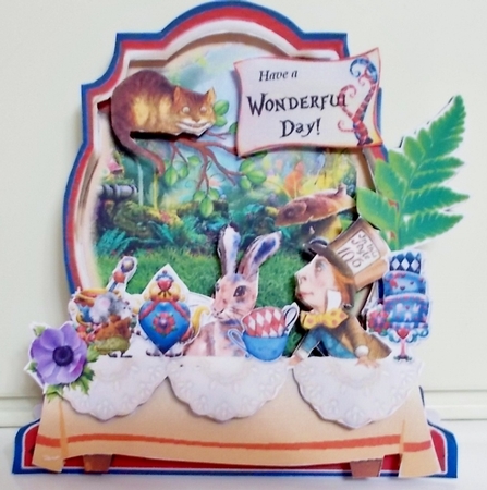 Down the Rabbit Hole with Alice 2 Shaped 6x6 Card & Envelope Kit by Pam Stubley
