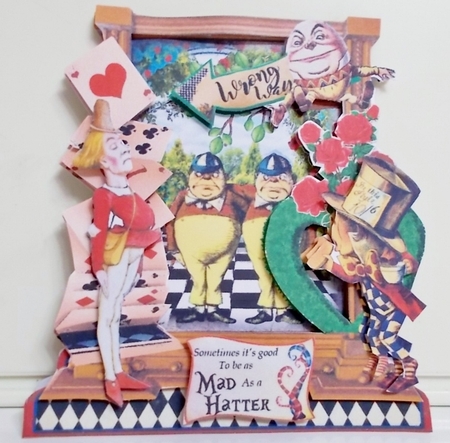 Through the Mirror to Wonderland 2 Shaped 6x6 Card & Envelope Kit by Pam Stubley
