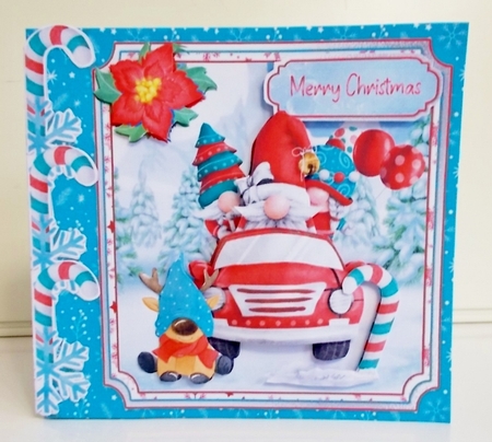 Driving Gnome for Christmas  Storybook Pop Up Tunnel Card & Envelope Kit by Pam Stubley