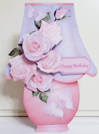 Blush Roses - Lamp Card Mini Kit by Pam Stubley