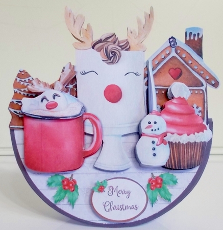 CHRISTMAS TREATS 2 rocker card by Pam Stubley