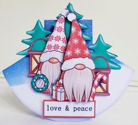 Rocker Card Christmas Gnomies by Pam Stubley