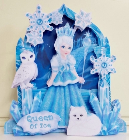Queen of Ice 1 Shaped 6x6 Card & Envelope Kit by Pam Stubley