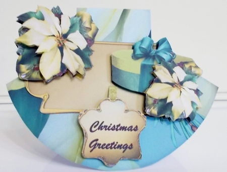 Rocker Card Classic Poinsettias by Pam Stubley