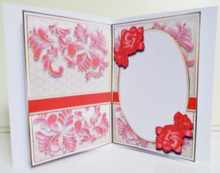 A5 Red Rosy Blank Insert  by Pam Stubley