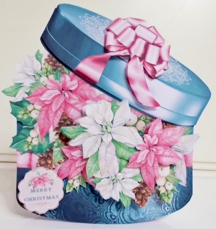 Poinsettia Box 02 Shaped Mini Page Kit by Pam Stubley