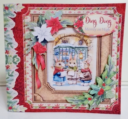 Caroling in Bracken Wood Storybook Tunnel Card by Pam Stubley