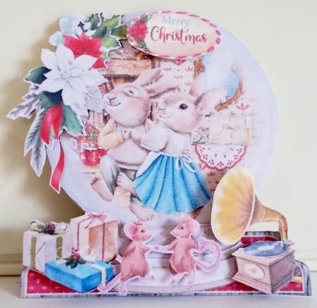 Christmas in Bracken Wood 1B Shaped 6x6 Card & Envelope Kit by Pam Stubley