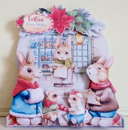 Christmas in Bracken Wood 3A Shaped 6x6 Card & Envelope Kit by Pam Stubley