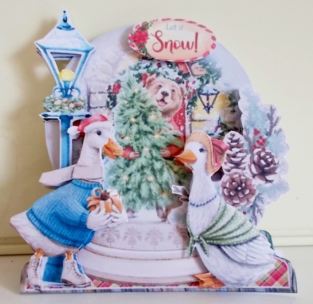 Christmas in Bracken Wood 3B Shaped 6x6 Card & Envelope Kit by Pam Stubley