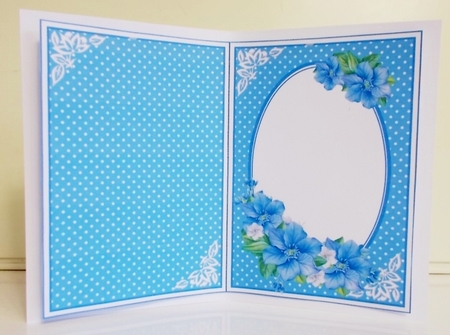 A5 True Blue Sympathy Blank Insert  by Pam Stubley