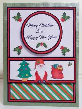 Diagonal pop-out Santa gnome by Pam Stubley