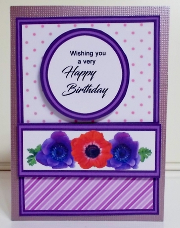 Diagonal pop-out Anemones by Pam Stubley