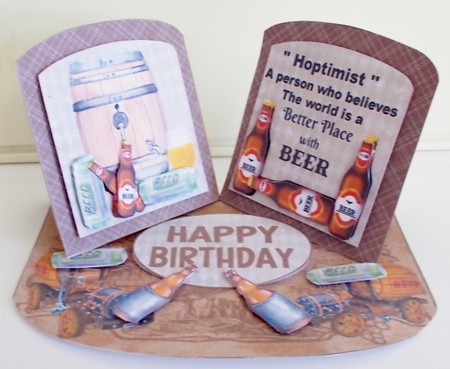 Birthday Beer double easel mini kit by Pam Stubley