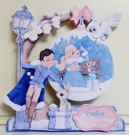 Some Enchanted Christmas 4 Shaped 6x6 Card & Envelope Kit by Pam Stubley