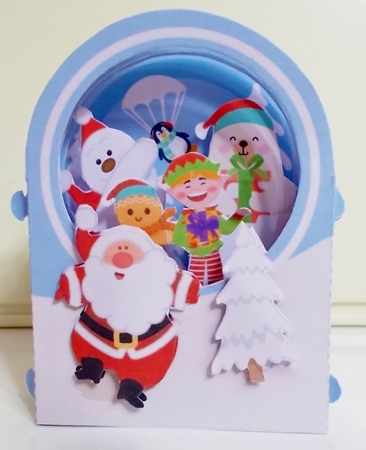 Christmas Dancers Tunnel Card - cardmaking by Pam Stubley