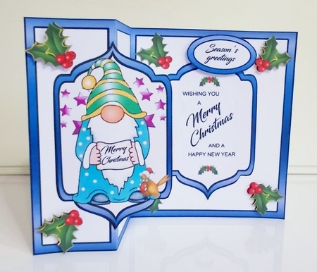 Fold back Christmas gnome by Pam Stubley