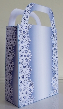 Blue snowflake gift bag 2 by Pam Stubley