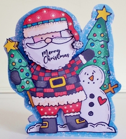 Merry Christmas from Santa Shaped Card by Pam Stubley