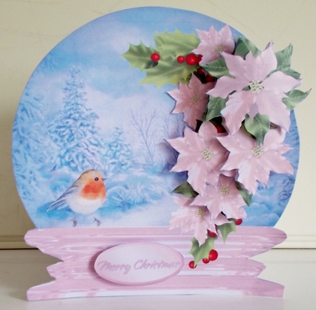 Winter Trees - Snow Globe Shaped Card Mini Kit by Pam Stubley