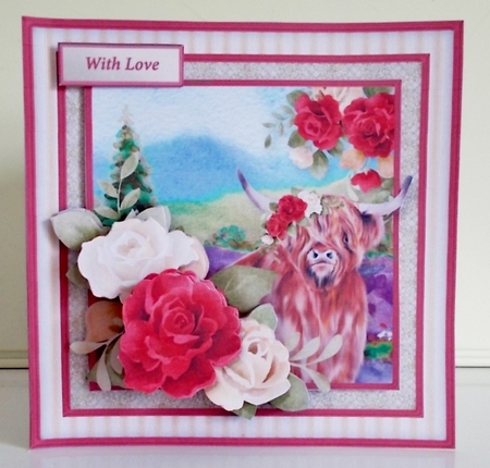 Highland Cow - Decoupage Card Mini Kit by Pam Stubley
