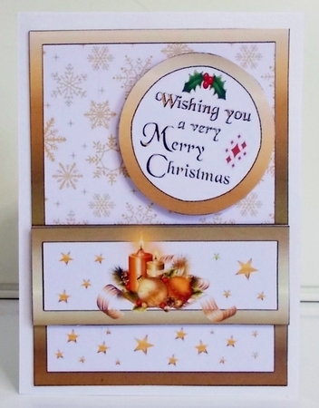 Diagonal pop-out Golden candles by Pam Stubley