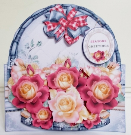 Winter Roses Basket Shaped Mini Page Kit by Pam Stubley
