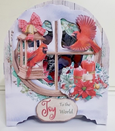 Winter Chorus 1 Behind the Door Tunnel Card by Pam Stubley
