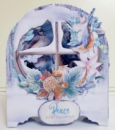 Winter Chorus 2 Behind the Door Tunnel Card by Pam Stubley