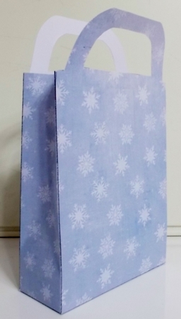 Grey flakes of snow gift bag  by Pam Stubley