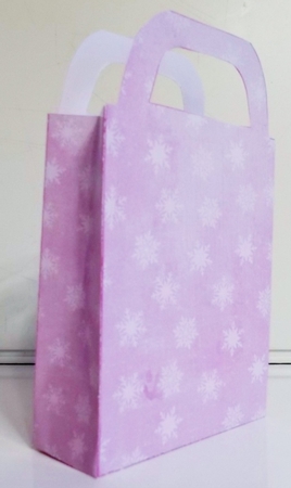 Pink flakes of snow gift bag 1 by Pam Stubley