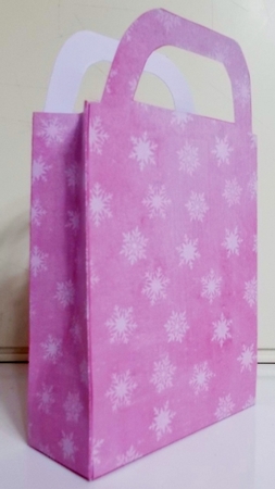 Pink flakes of snow gift bag 2 by Pam Stubley