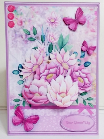 Watercolour Bouquet - A4 Decoupage Card Mini Kit by Pam Stubley