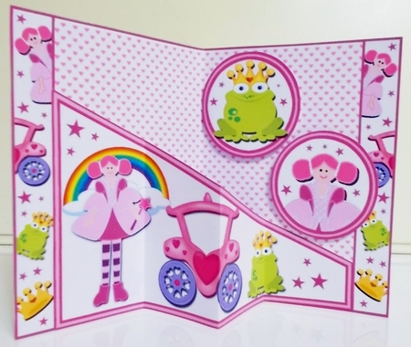 Diagonal pop-out Princess & the frog by Pam Stubley
