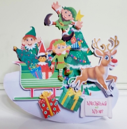 Elves Behaving Badly 1 Rocker Card Mini Kit by Pam Stubley