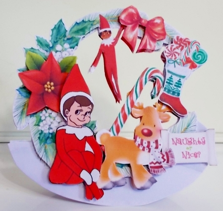 Elves Behaving Badly 3 Rocker Card Mini Kit by Pam Stubley