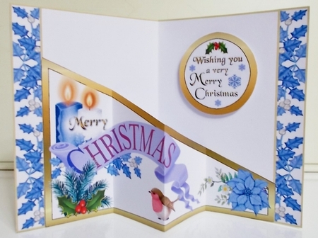 Diagonal pop-out Banner & candles by Pam Stubley