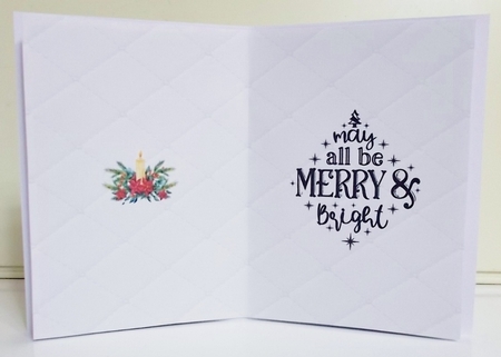 Christmas candle insert by Pam Stubley