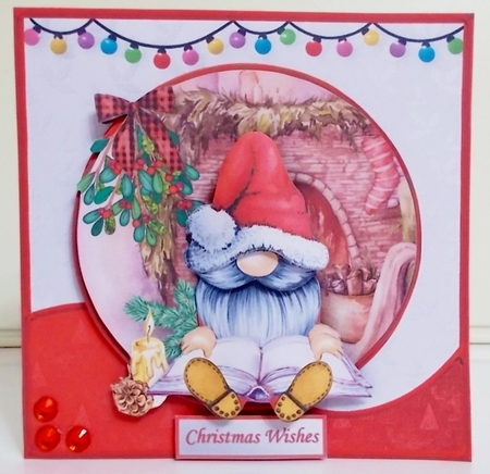 Santa Gnome - Decoupage Card Mini Kit by Pam Stubley