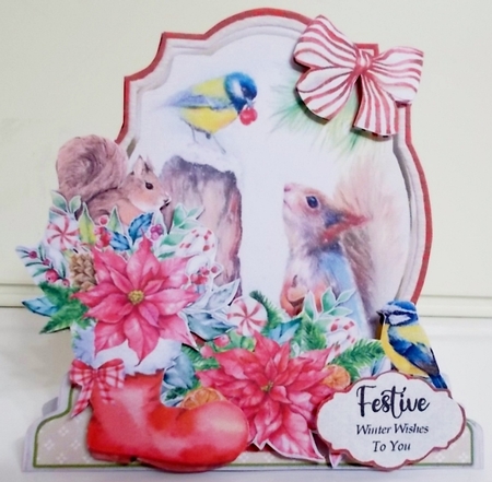 Christmas is in the Air 4 Shaped 6x6 Card & Envelope Kit by Pam Stubley