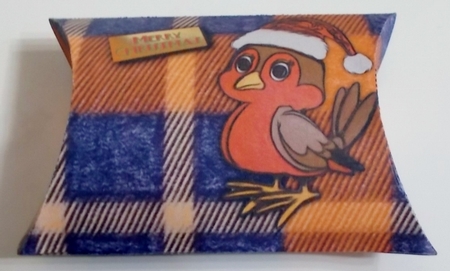 Christmas Robin Pillow Box by Pam Stubley