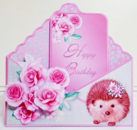 Little Hedgehog - Stand-up Envelope Card Mini Kit by Pam Stubley