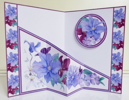 Diagonal pop-out pretty clematis by Pam Stubley