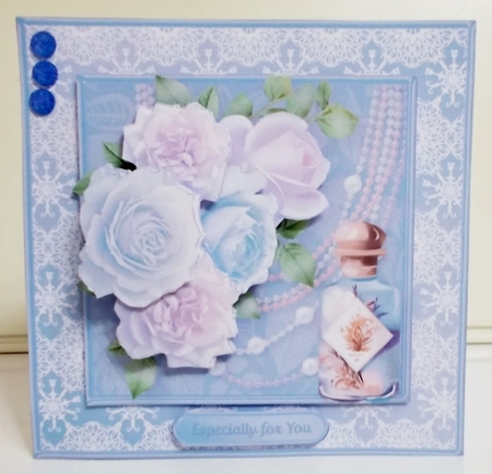 Perfume, Flowers and Pearls - Decoupage Card Mini Kit by Pam Stubley