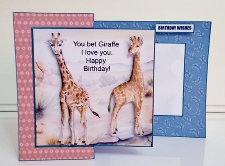 giraffe  fold back  by Pam Stubley