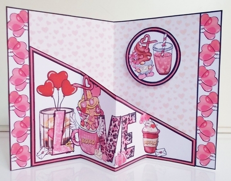 Diagonal pop-out LOVE by Pam Stubley
